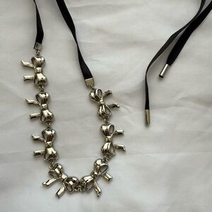 UO Bow necklace with ribbon